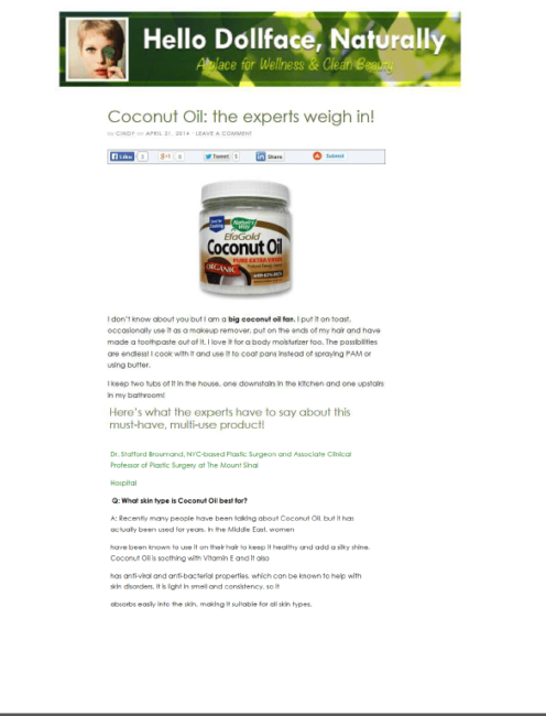 a banner graphic of coconut oil for skin