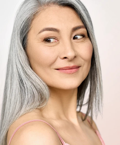 Beautiful asian woman after facelift